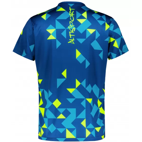  Pánské funkční triko premium ALTISPORT VOJ/ALM108TR01 NAVY-NEON ŽLUTÁ 
