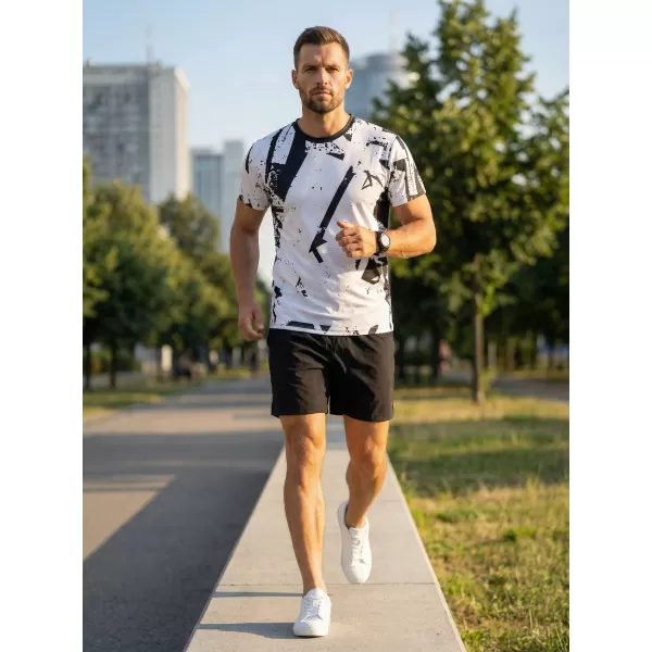  Pánské funkční triko premium ALTISPORT VOJ/ALM079TR01 BÍLOČERNÁ 