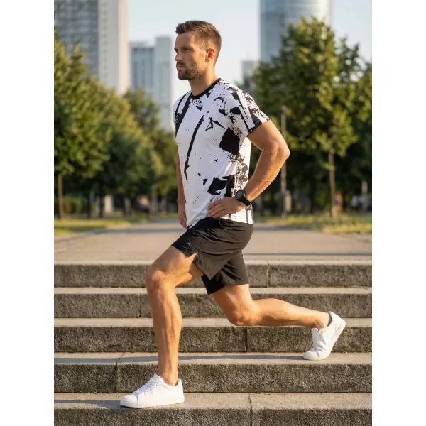  Pánské funkční triko premium ALTISPORT VOJ/ALM079TR01 BÍLOČERNÁ 