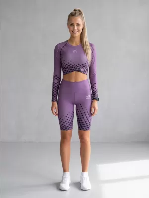 Dámské legíny nad kolena premium ALTISPORT VOJ/ALW109LEG02 FIALOVÁ