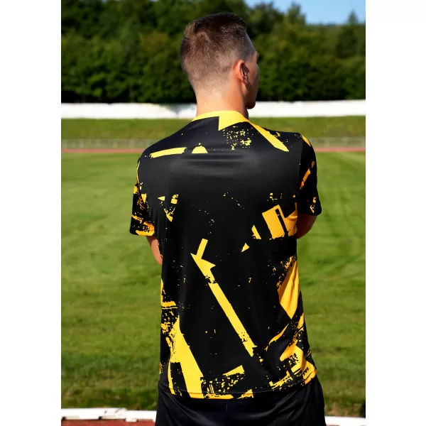 Pánské funkční triko premium ALTISPORT VOJ/ALM079TR01 ČERNOŽLUTÁ 