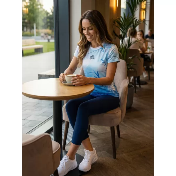  Dámské funkční triko premium ALTISPORT VOJ/ALW083TR01 BÍLOMODRÁ 