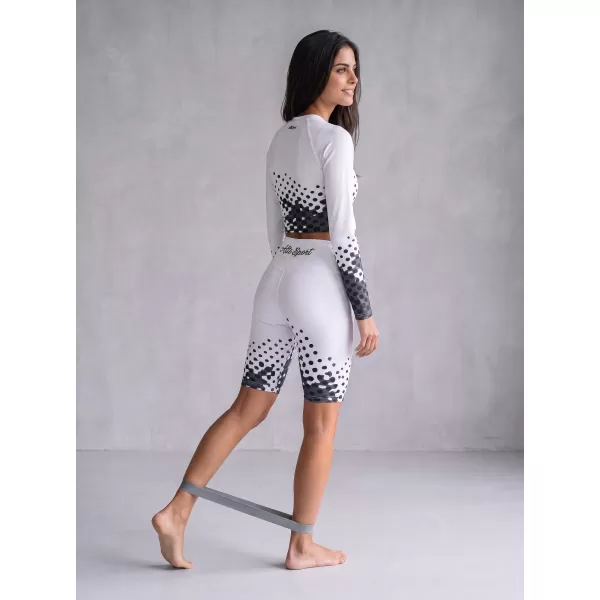  Dámské legíny nad kolena premium ALTISPORT VOJ/ALW109LEG02 BÍLOČERNÁ 