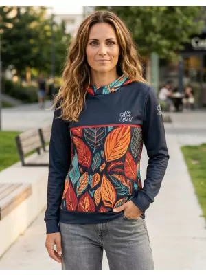 Dámská funkční mikina premium ALTISPORT VOJ/ALW061MI01 ORANŽOVÁ/MODRÁ
