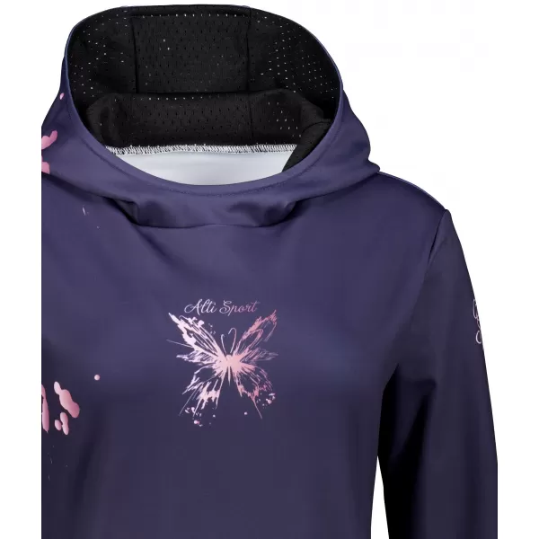  Dámská funkční mikina premium ALTISPORT VOJ/ALW077MI01 TMAVĚ FIALOVÁ/RŮŽOVÁ 