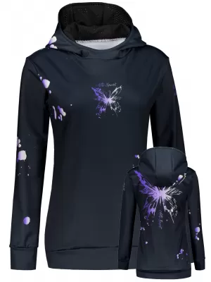 Dámská funkční mikina premium ALTISPORT VOJ/ALW077MI01 ČERNÁ/FIALOVÁ