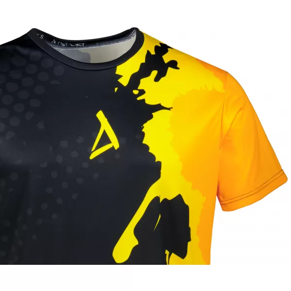  Pánské funkční triko premium ALTISPORT VOJ/ALM112TR01 ČERNÁ-FLUO ORANGE 