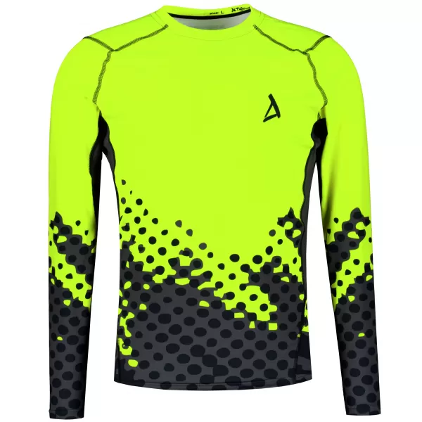  Pánské funkční kompresní triko s dlouhým rukávem premium ALTISPORT VOJ/ALM109TR03 FLUO YELLOW 