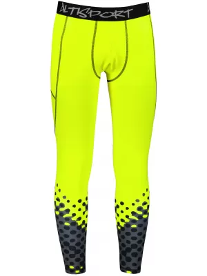 Pánské sportovní legíny dlouhé premium ALTISPORT VOJ/ALM109LEG01 FLUO YELLOW