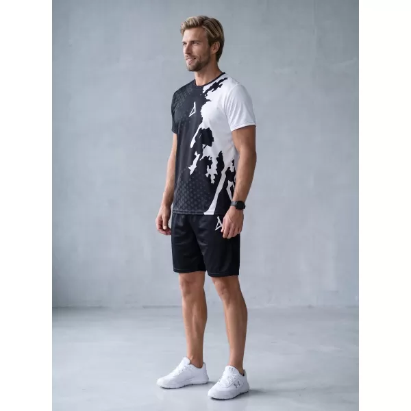  Pánské funkční triko premium ALTISPORT VOJ/ALM112TR01 ČERNÁ-BÍLÁ 