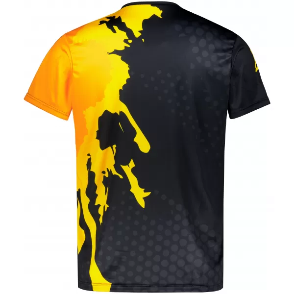  Pánské funkční triko premium ALTISPORT VOJ/ALM112TR01 ČERNÁ-FLUO ORANGE 