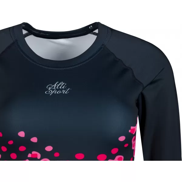  Dámský funkční crop top premium ALTISPORT VOJ/ALW109TR04 RŮŽOVO-ČERNÁ 