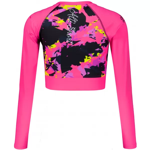  Dámský funkční crop top premium ALTISPORT VOJ/ALW110TR04 RŮŽOVOČERNÁ 