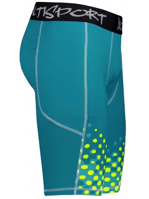 Pánské sportovní legíny nad kolena premium ALTISPORT VOJ/ALM109LEG02 EMERALD-FLUO