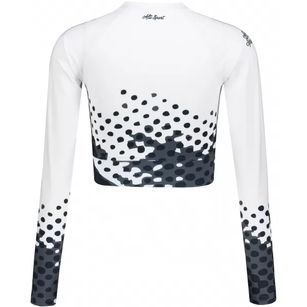  Dámský funkční crop top premium ALTISPORT VOJ/ALW109TR04 BÍLOČERNÁ 