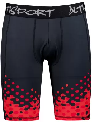 Pánské sportovní legíny nad kolena premium ALTISPORT VOJ/ALM109LEG02 ČERVENÁ/ČERNÁ
