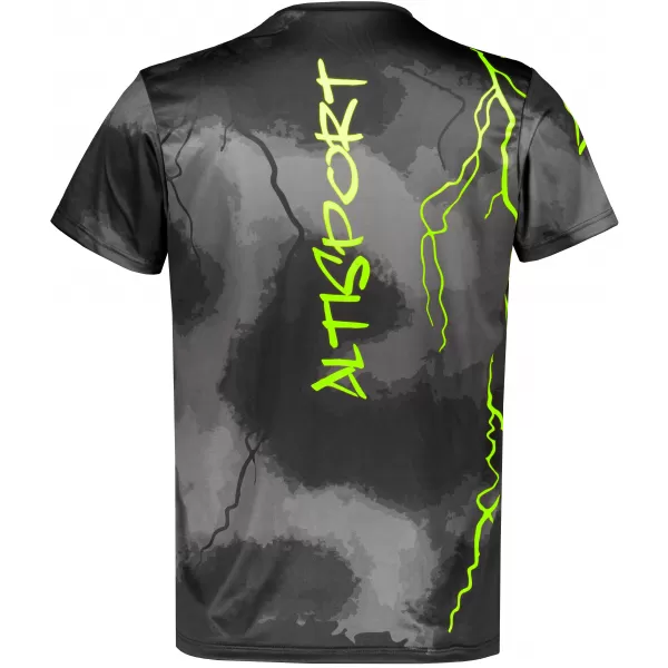  Pánské funkční triko premium ALTISPORT VOJ/ALM113TR01 ČERNÁ-FLUO YELLOW 