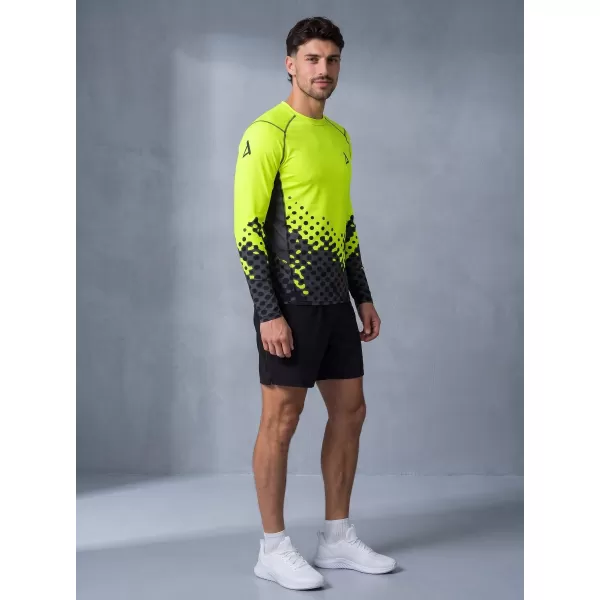  Pánské funkční kompresní triko s dlouhým rukávem premium ALTISPORT VOJ/ALM109TR03 FLUO YELLOW 