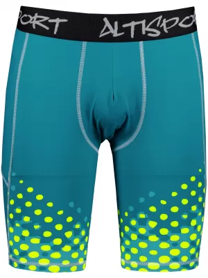 Pánské sportovní legíny nad kolena premium ALTISPORT VOJ/ALM109LEG02 EMERALD-FLUO