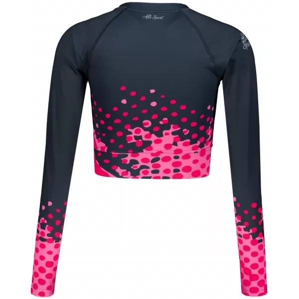  Dámský funkční crop top premium ALTISPORT VOJ/ALW109TR04 RŮŽOVO-ČERNÁ 