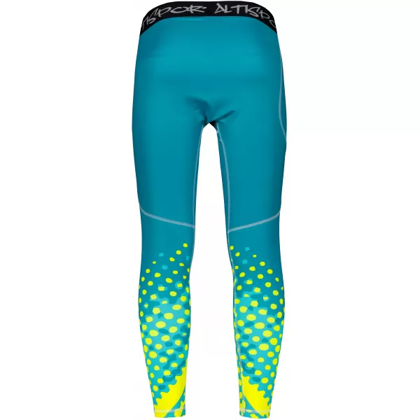  Pánské sportovní legíny dlouhé premium ALTISPORT VOJ/ALM109LEG01 EMERALD-FLUO 