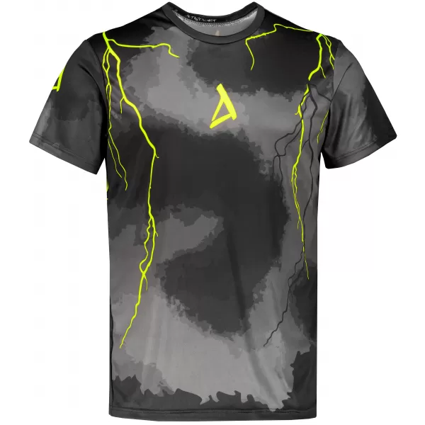  Pánské funkční triko premium ALTISPORT VOJ/ALM113TR01 ČERNÁ-FLUO YELLOW 