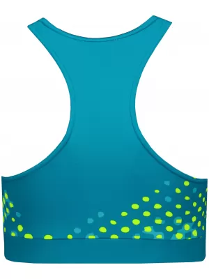 Dámská funkční sportovní podprsenka premium ALTISPORT VOJ/ALW109POD01 EMERALD/FLUO YELLOW