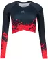 Dámský funkční crop top premium ALTISPORT VOJ/ALW109TR04 ČERVENO-ČERNÁ