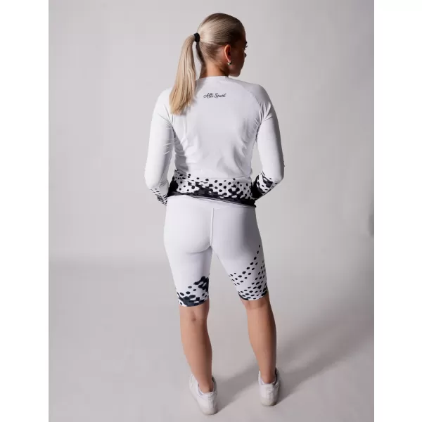  Dámské funkční triko s dlouhým rukávem premium ALTISPORT VOJ/ALW109TR03 BÍLOČERNÁ 