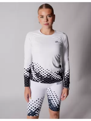 Dámské funkční triko s dlouhým rukávem premium ALTISPORT VOJ/ALW109TR03 BÍLOČERNÁ