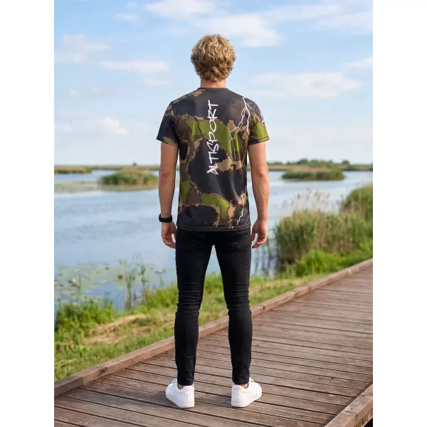  Pánské funkční triko premium ALTISPORT VOJ/ALM113TR01 MILITARY 