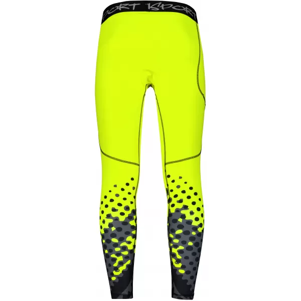  Pánské sportovní legíny dlouhé premium ALTISPORT VOJ/ALM109LEG01 FLUO YELLOW 