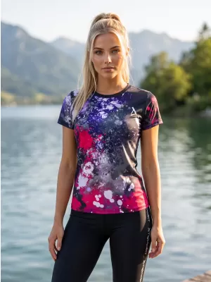 Dámské funkční triko premium ALTISPORT VOJ/ALW055TR01 ČERNORŮŽOVÁ