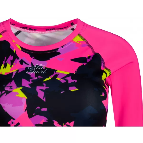  Dámský funkční crop top premium ALTISPORT VOJ/ALW110TR04 RŮŽOVOČERNÁ 