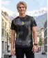 Pánské funkční triko premium ALTISPORT VOJ/ALM113TR01 ČERNÁ-FLUO YELLOW