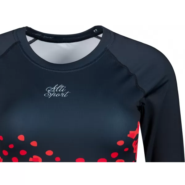  Dámský funkční crop top premium ALTISPORT VOJ/ALW109TR04 ČERVENO-ČERNÁ 