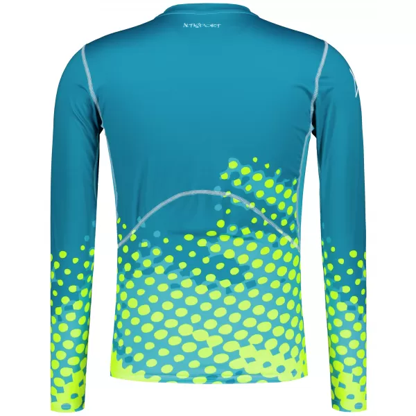  Pánské funkční kompresní triko s dlouhým rukávem premium ALTISPORT VOJ/ALM109TR03 EMERALD-FLUO 
