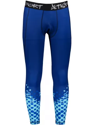 Pánské sportovní legíny dlouhé premium ALTISPORT VOJ/ALM109LEG01 KRÁLOVSKY MODRÁ