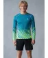Pánské funkční kompresní triko s dlouhým rukávem premium ALTISPORT VOJ/ALM109TR03 EMERALD-FLUO