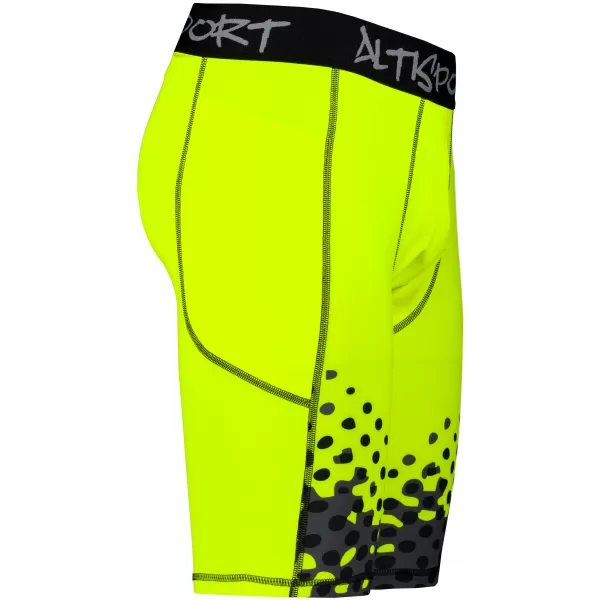  Pánské sportovní legíny nad kolena premium ALTISPORT VOJ/ALM109LEG02 FLUO YELLOW 