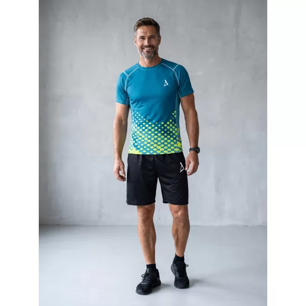  Pánské funkční kompresní triko premium ALTISPORT VOJ/ALM109TR04 EMERALD-FLUO 