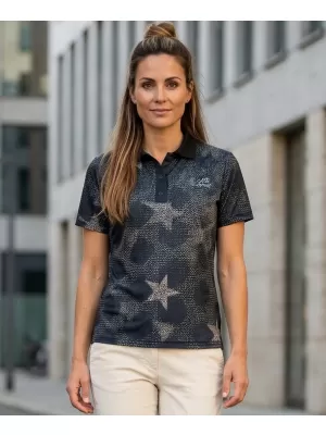 Dámské funkční triko s límečkem premium ALTISPORT VOJ/ALW111TR05 HVĚZDIČKY