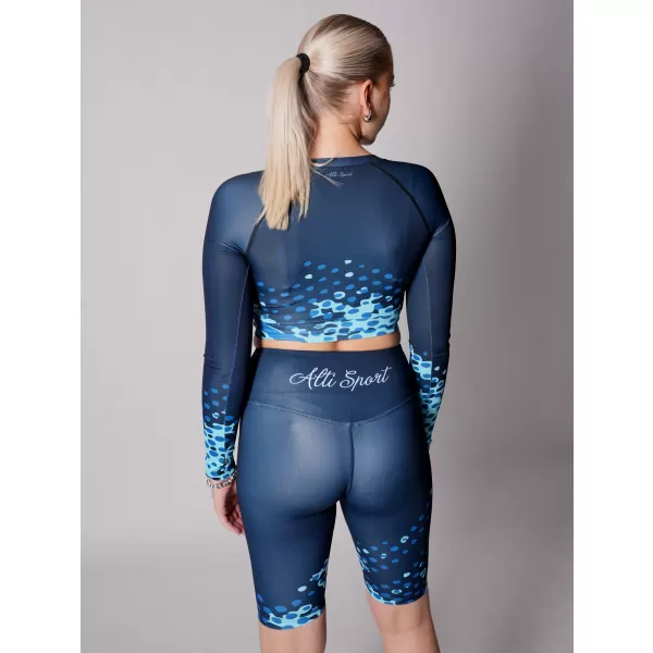  Dámský funkční crop top premium ALTISPORT VOJ/ALW109TR04 KRÁLOVSKÁ MODRÁ 