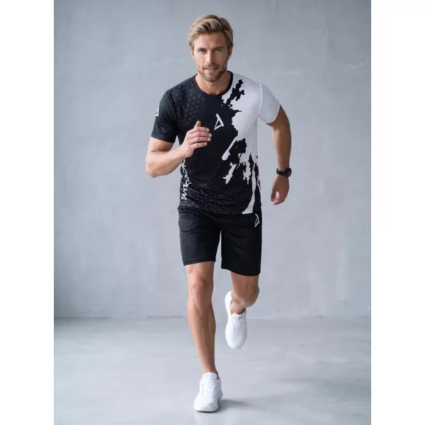  Pánské funkční triko premium ALTISPORT VOJ/ALM112TR01 ČERNÁ-BÍLÁ 