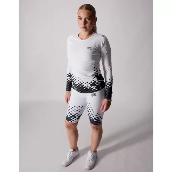  Dámské funkční triko s dlouhým rukávem premium ALTISPORT VOJ/ALW109TR03 BÍLOČERNÁ 