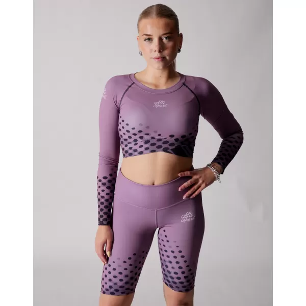  Dámský funkční crop top premium ALTISPORT VOJ/ALW109TR04 FIALOVÁ 