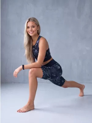 Dámský funkční crop top premium ALTISPORT VOJ/ALW110TR04 ČERNÁ