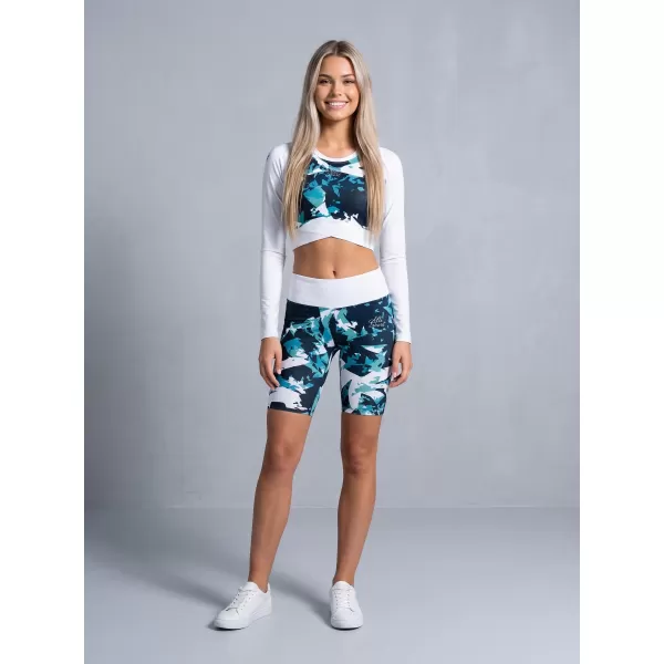  Dámský funkční crop top premium ALTISPORT VOJ/ALW110TR04 MODROBÍLÁ 