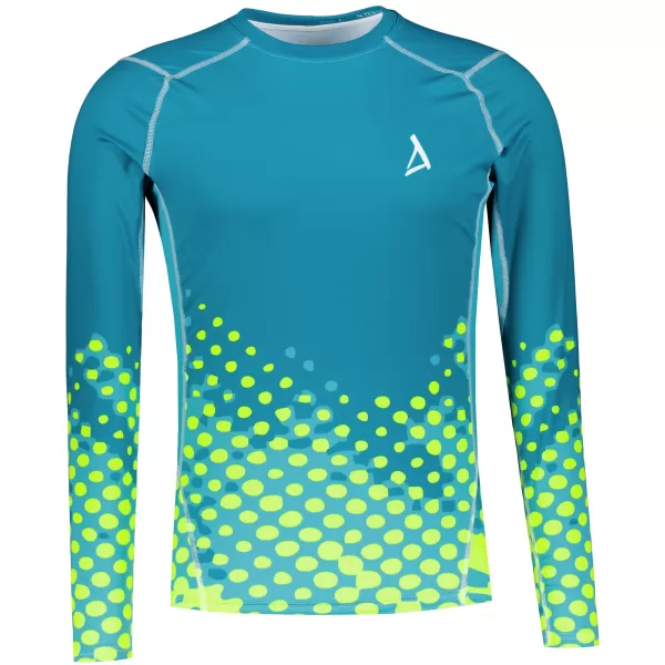  Pánské funkční kompresní triko s dlouhým rukávem premium ALTISPORT VOJ/ALM109TR03 EMERALD-FLUO 