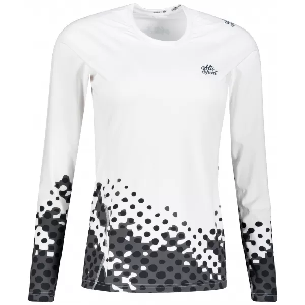  Dámské funkční triko s dlouhým rukávem premium ALTISPORT VOJ/ALW109TR03 BÍLOČERNÁ 